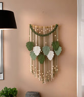 Botanical Wall Art, Tropical Home Decor, Macrame Leaf Decor, Summer Wall Art, Boho Macrame Decor, Bedroom Wall Art