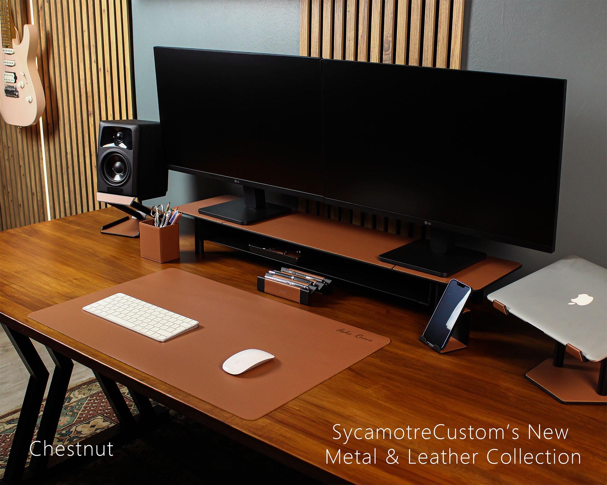 Leather Desk Mat, Custom Size Desk Pad, Personalized Office Accessories, Leather Writing Pad
