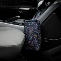 Crystal Car Trash Bag, Waterproof Hanging Organizer for Headrest or Gearshift