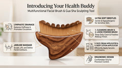 Lymphatic Drainage Facial Brush with Soft Bristles for Massage and Makeup Application