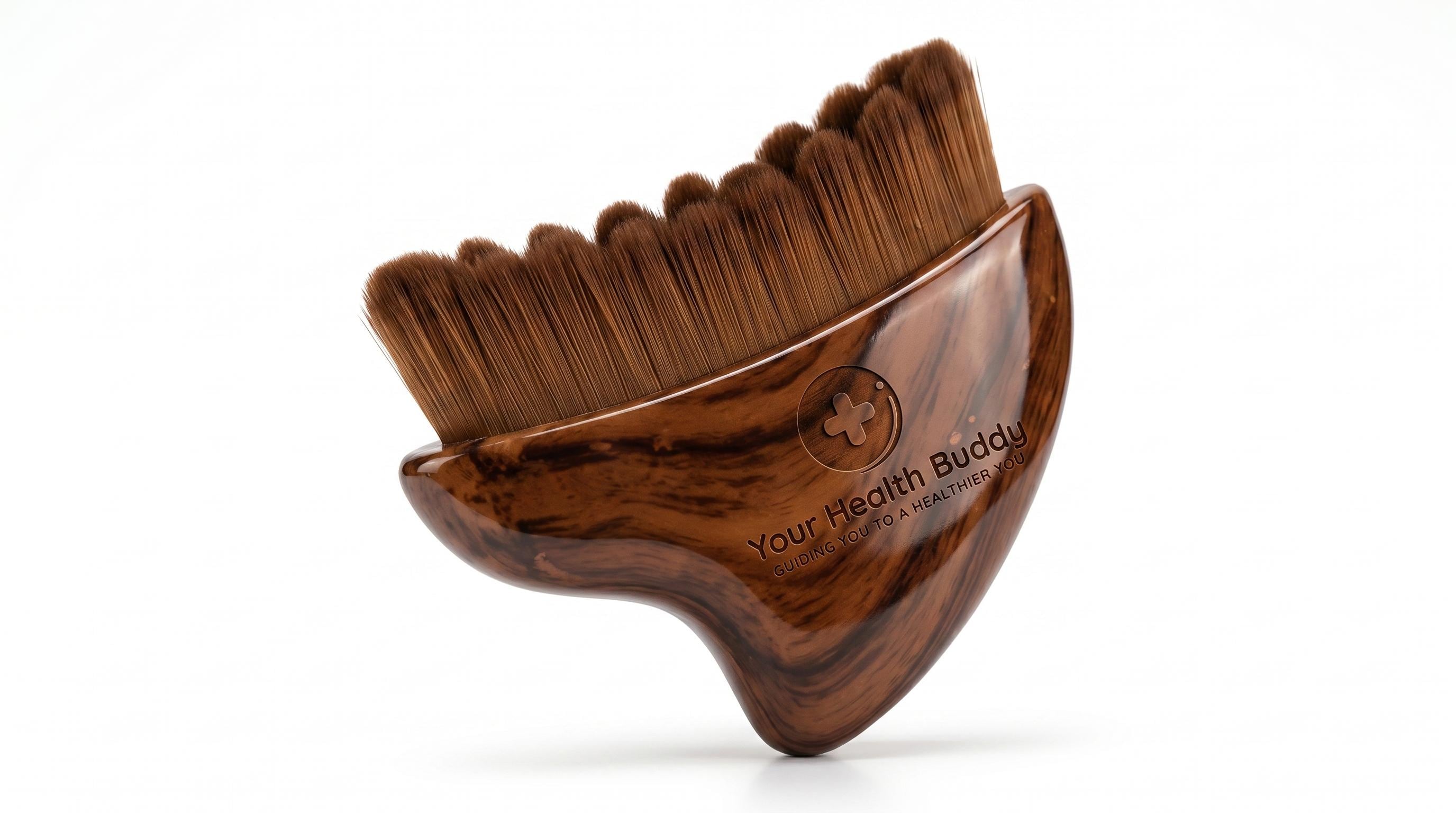 Lymphatic Drainage Facial Brush with Soft Bristles for Massage and Makeup Application