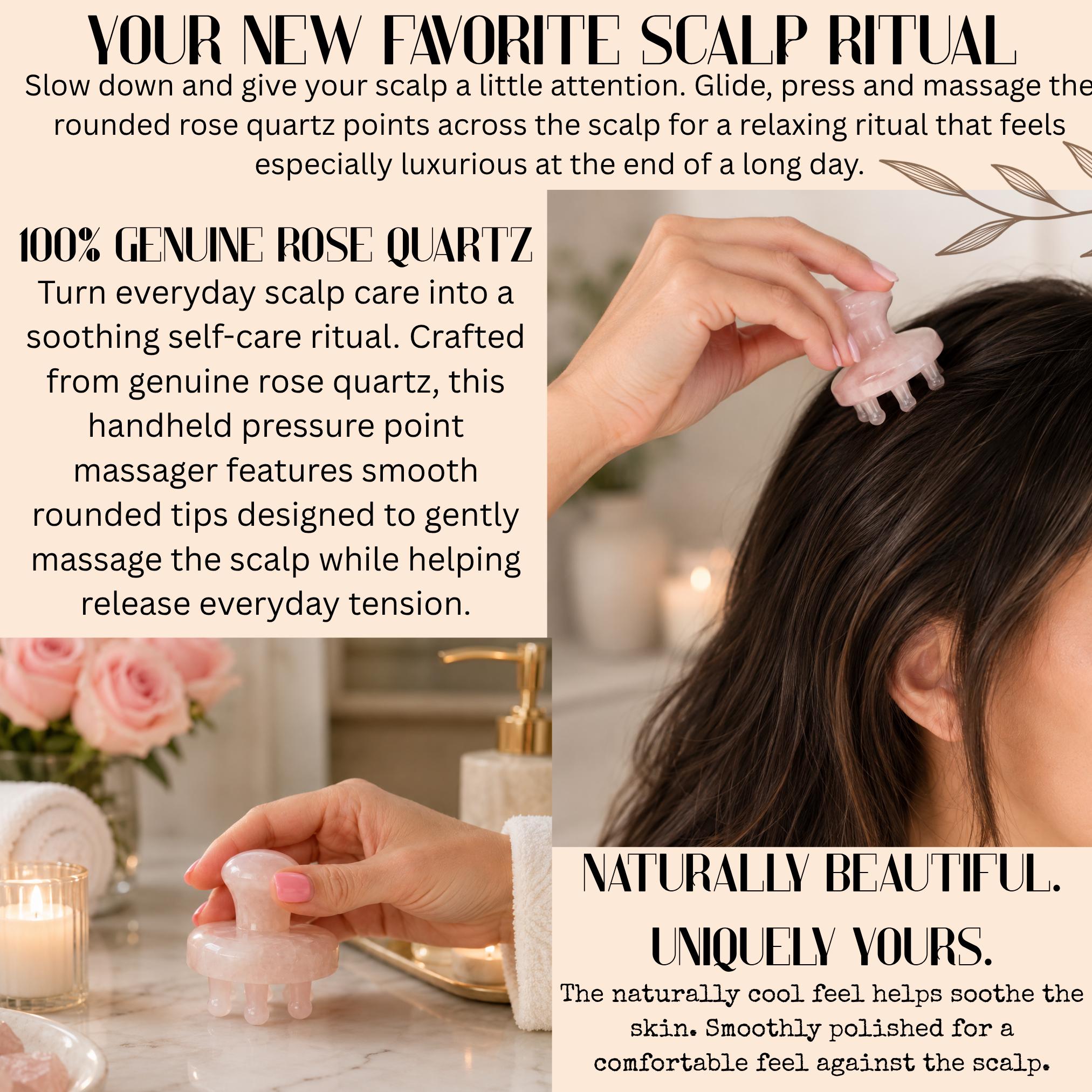 Rose Quartz Scalp Massager