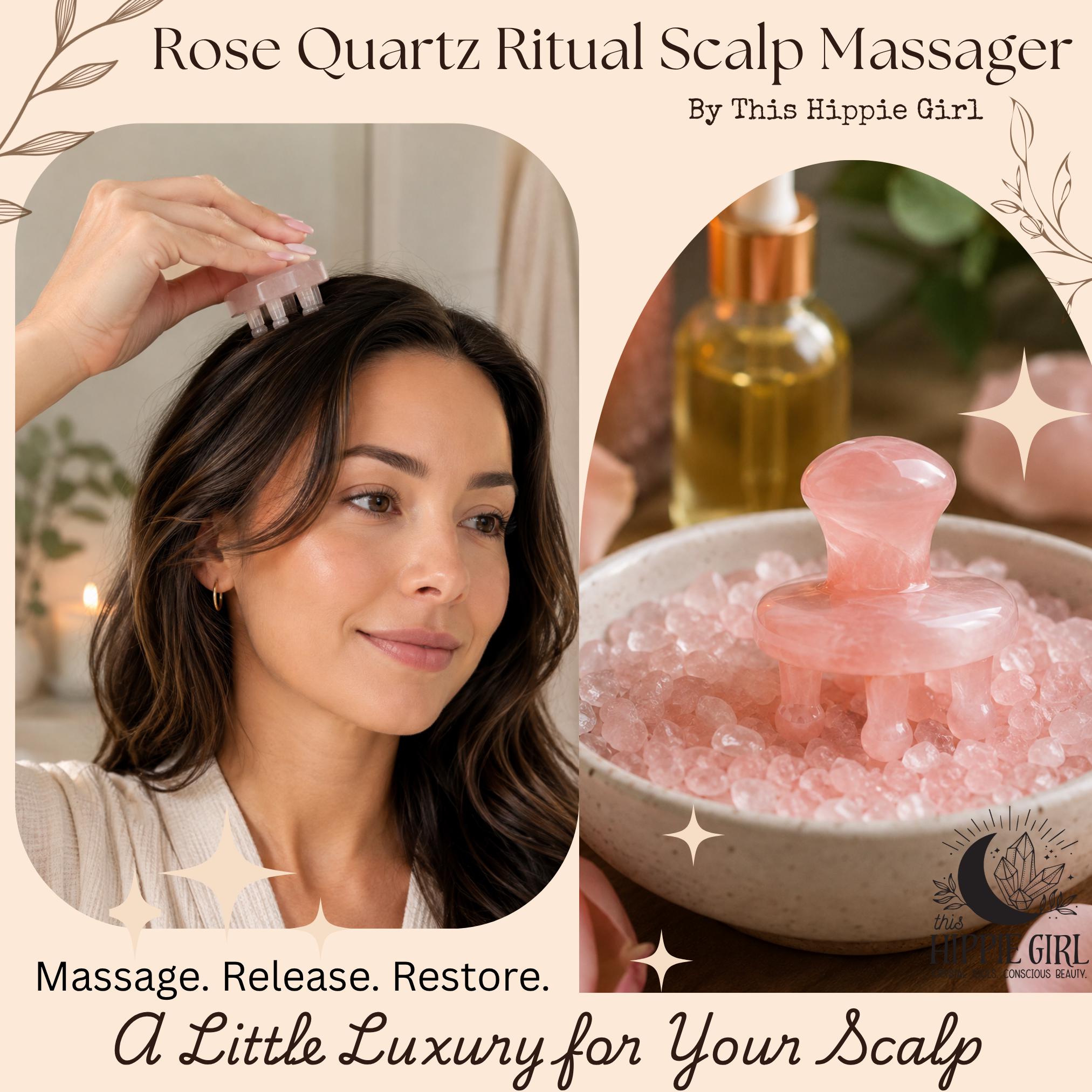 Rose Quartz Scalp Massager
