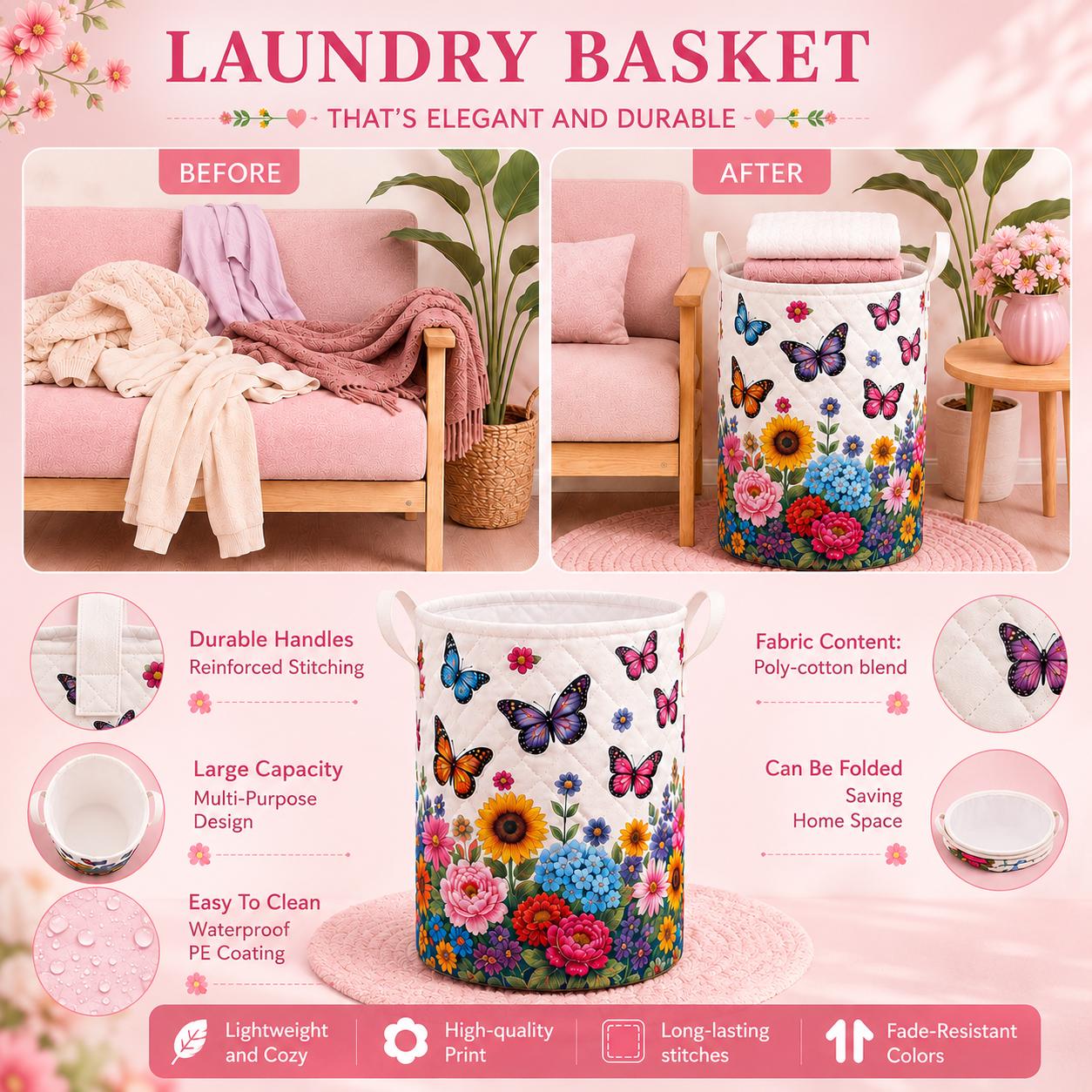 Quilted Laundry Bag with Hair Stylist Design